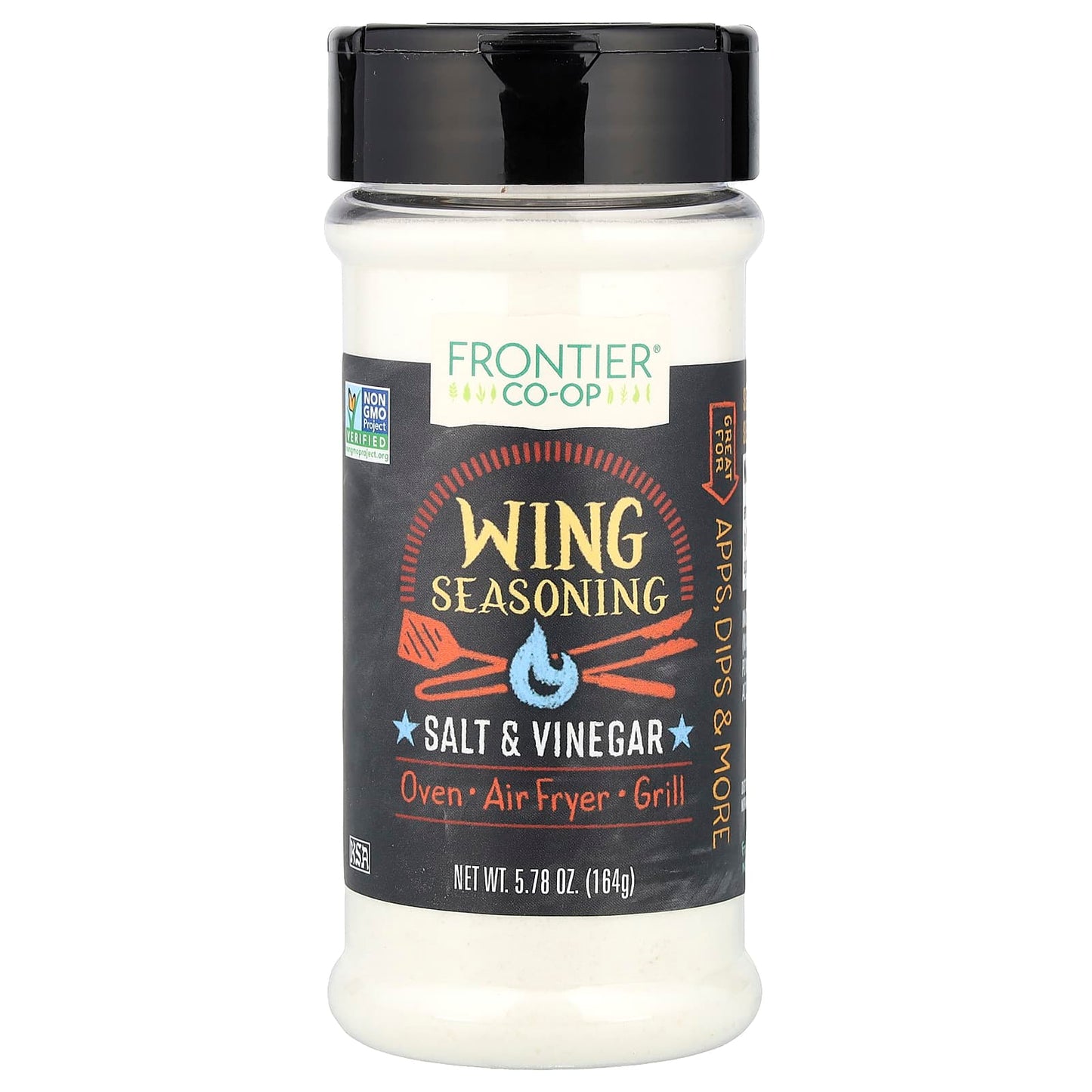 Salt & Vinegar Wing Seasoning by Frontier Co-op, 5.78 oz (164 g) - Image 1