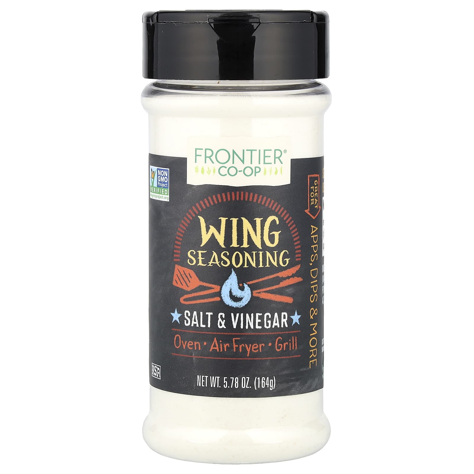 Salt & Vinegar Wing Seasoning by Frontier Co-op, 5.78 oz (164 g) - Image 1