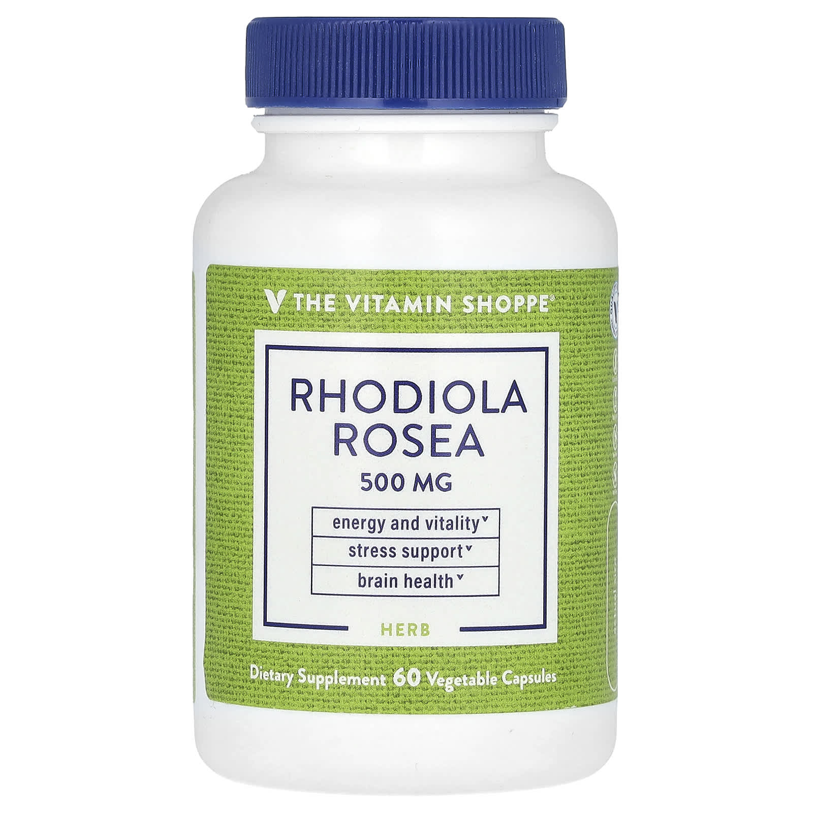 The Vitamin Shoppe, Rhodiola Rosea, 500 mg, 60 Vegetable Capsules - Image 1