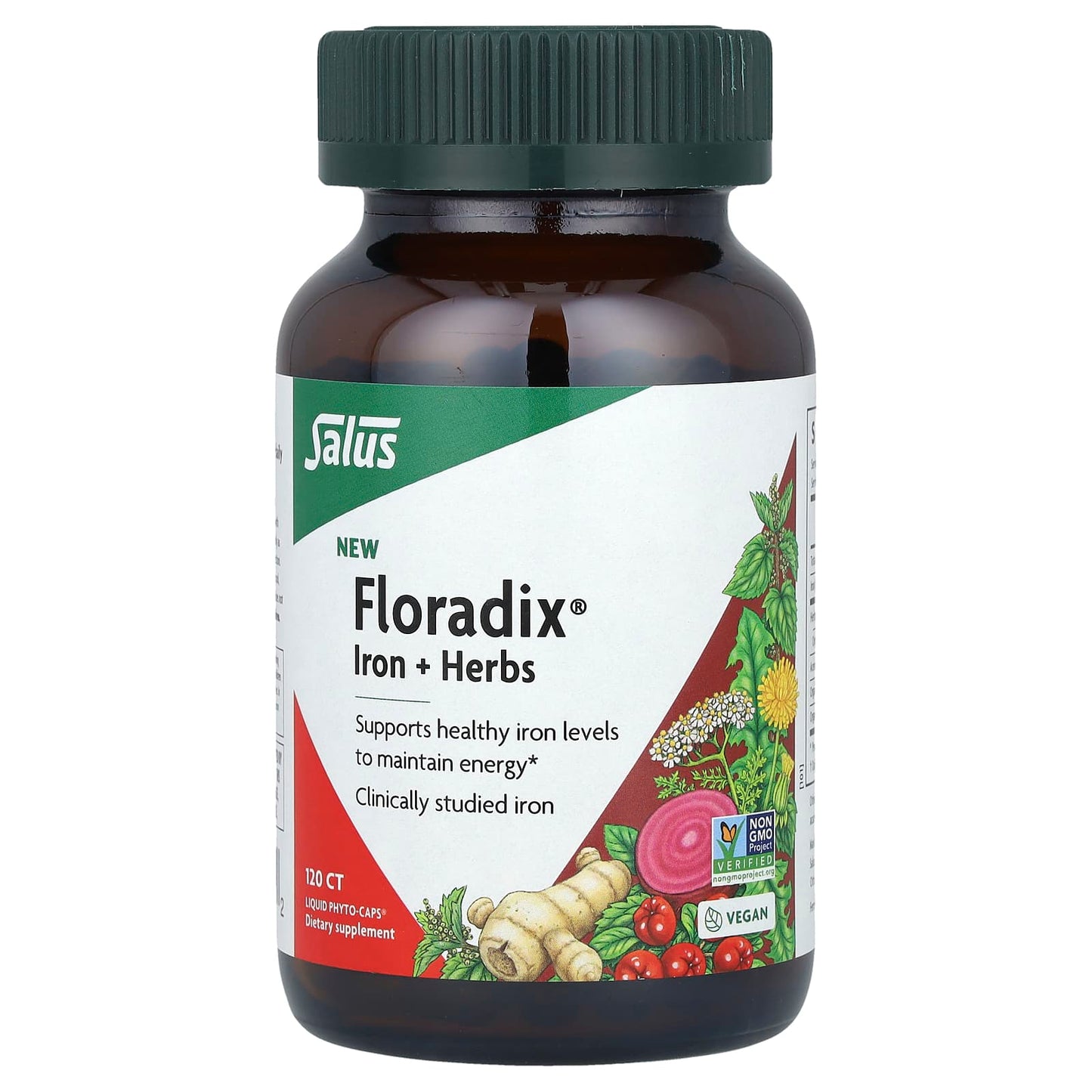 Boost Energy with Floradix Iron + Herbs - 120 Liquid Phyto-Caps - Image 1