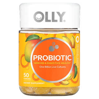Probiotic Tropical Mango Gummies for Immune & Digestive Health - 50 Count