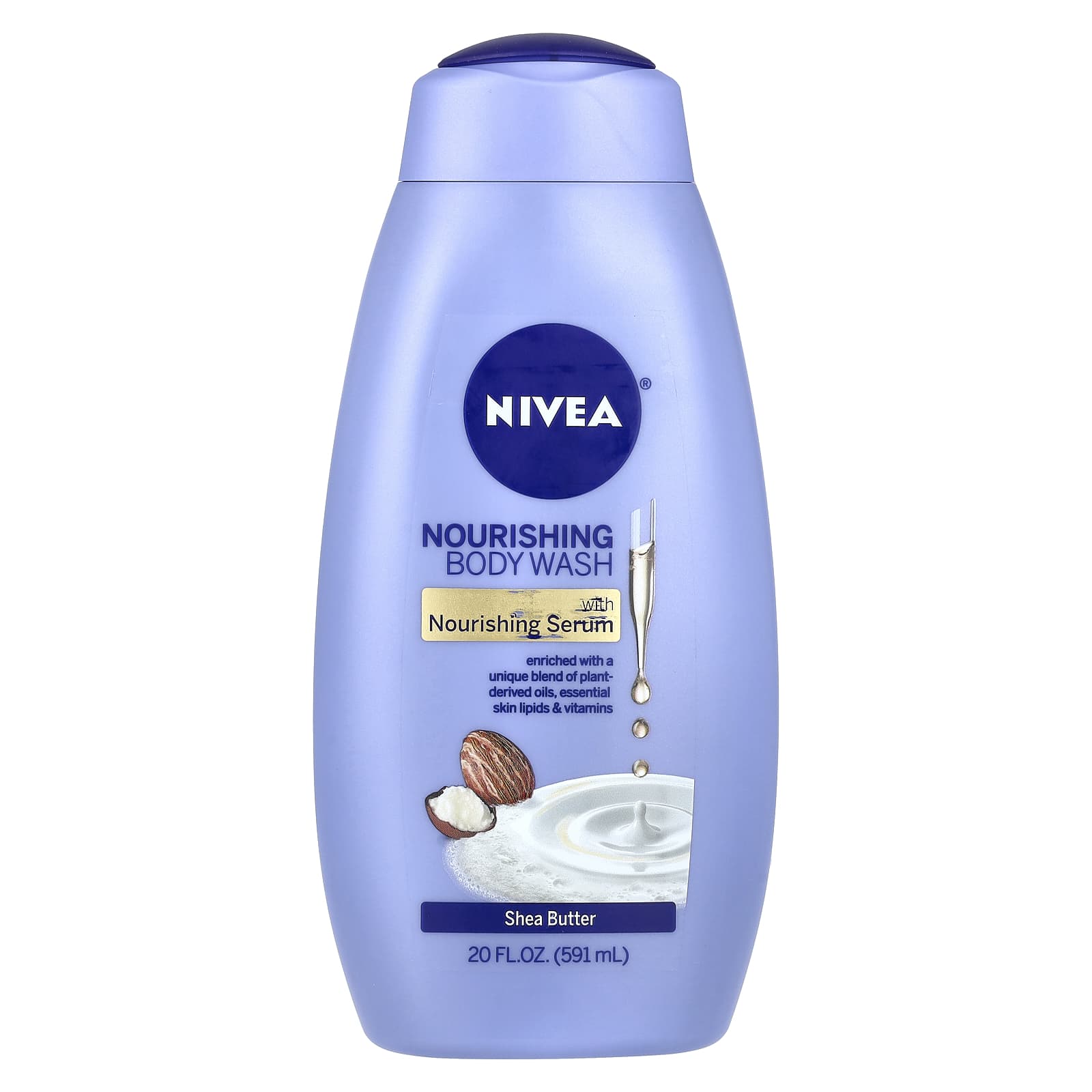 Nivea, Nourishing Body Wash, Shea Butter, 20 fl oz (591 ml) - Image 1