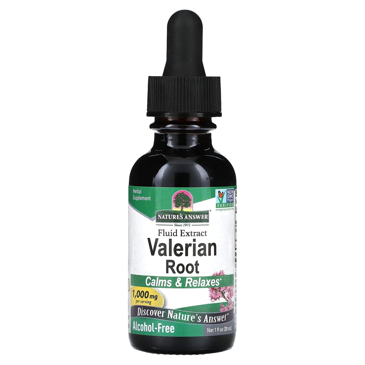 Nature's Answer, Valerian Root, Alcohol Free, 1,000 mg, 1 fl oz (30 ml) - Image 1