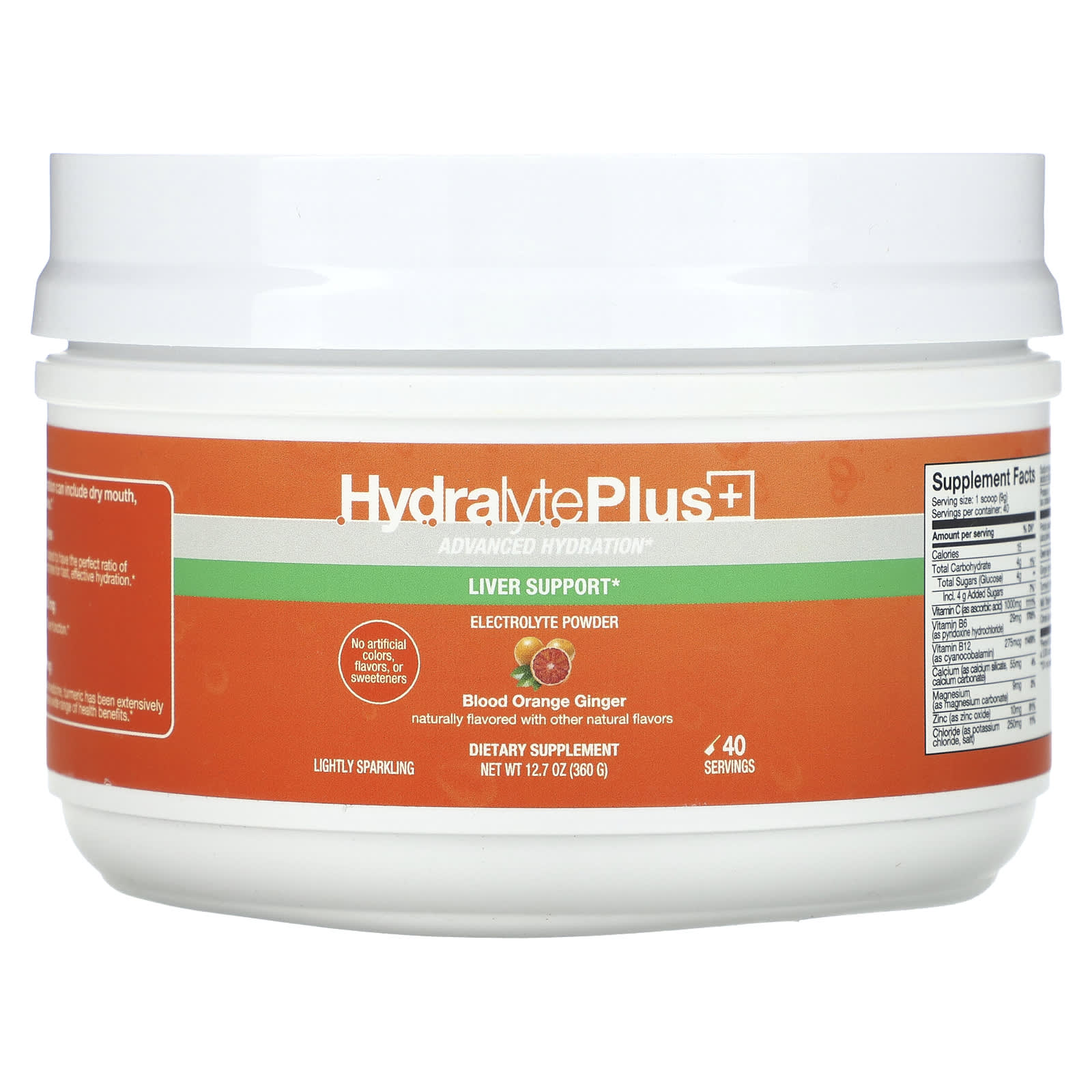 Blood Orange Ginger Hydration Powder by Hydralyte - Advanced Electrolytes & Liver Support - Image 1