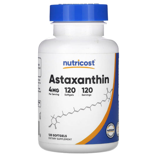 Nutricost, Astaxanthin, 4 mg, 120 Softgels - Image 1