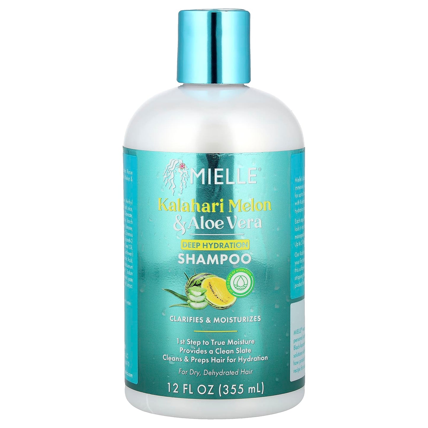 Mielle, Deep Hydration Shampoo, For Dry, Dehydrated Hair, Kalahari Melon & Aloe Vera, 12 fl oz (355 ml) - Image 1