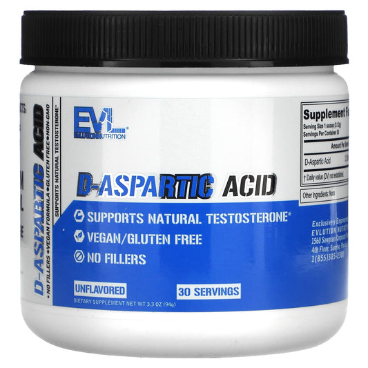 Boost Natural Testosterone with EVLution Nutrition D-Aspartic Acid - Image 1