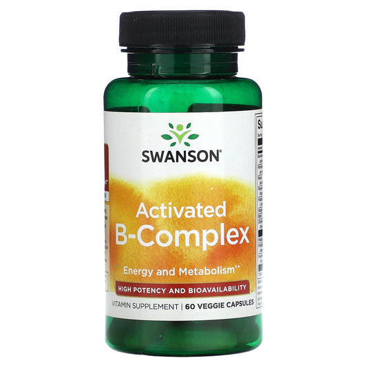 Swanson, Activated B-Complex, High Potency and Bioavailability, 60 Veggie Capsules - Image 1