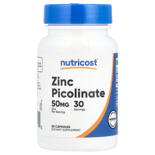 Nutricost, Zinc Picolinate, 50 mg, 30 Capsules - Image 1