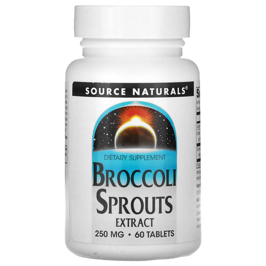 Source Naturals, Broccoli Sprouts Extract, 250 mg, 60 Tablets (125 mg per Tablet) - Image 1