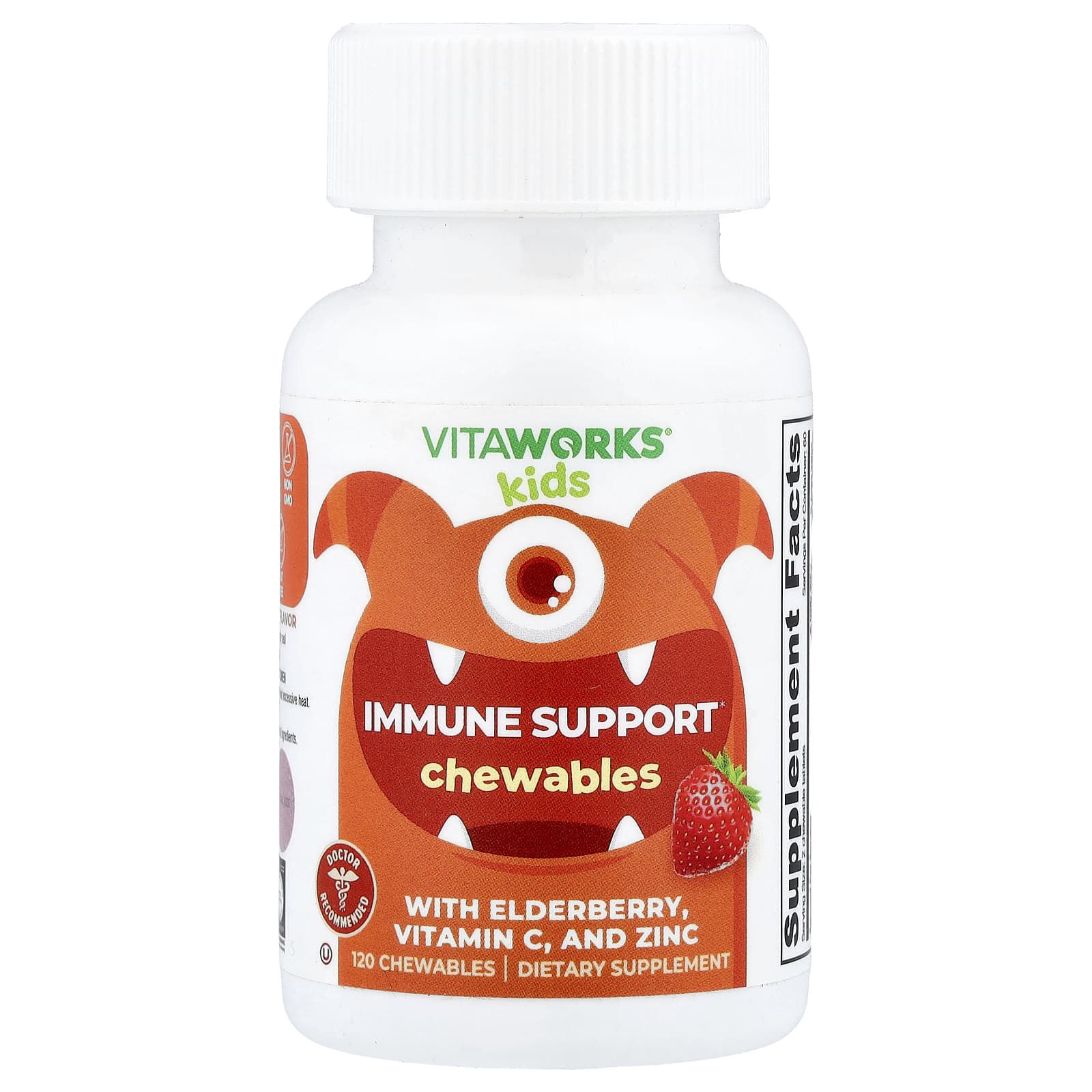 VitaWorks, Kids, Immune Support, Mixed Berry, 120 Chewables - Image 1