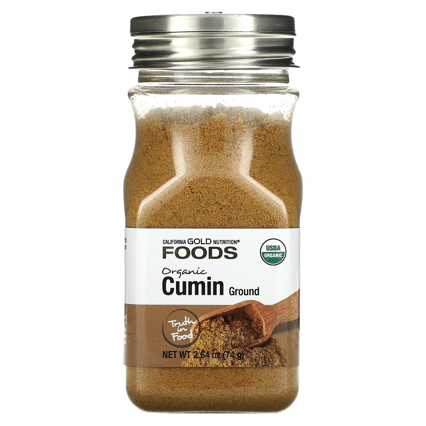 California Gold Nutrition Organic Cumin, 2.64 oz (74g) - Non-GMO & Gluten-Free - Image 1