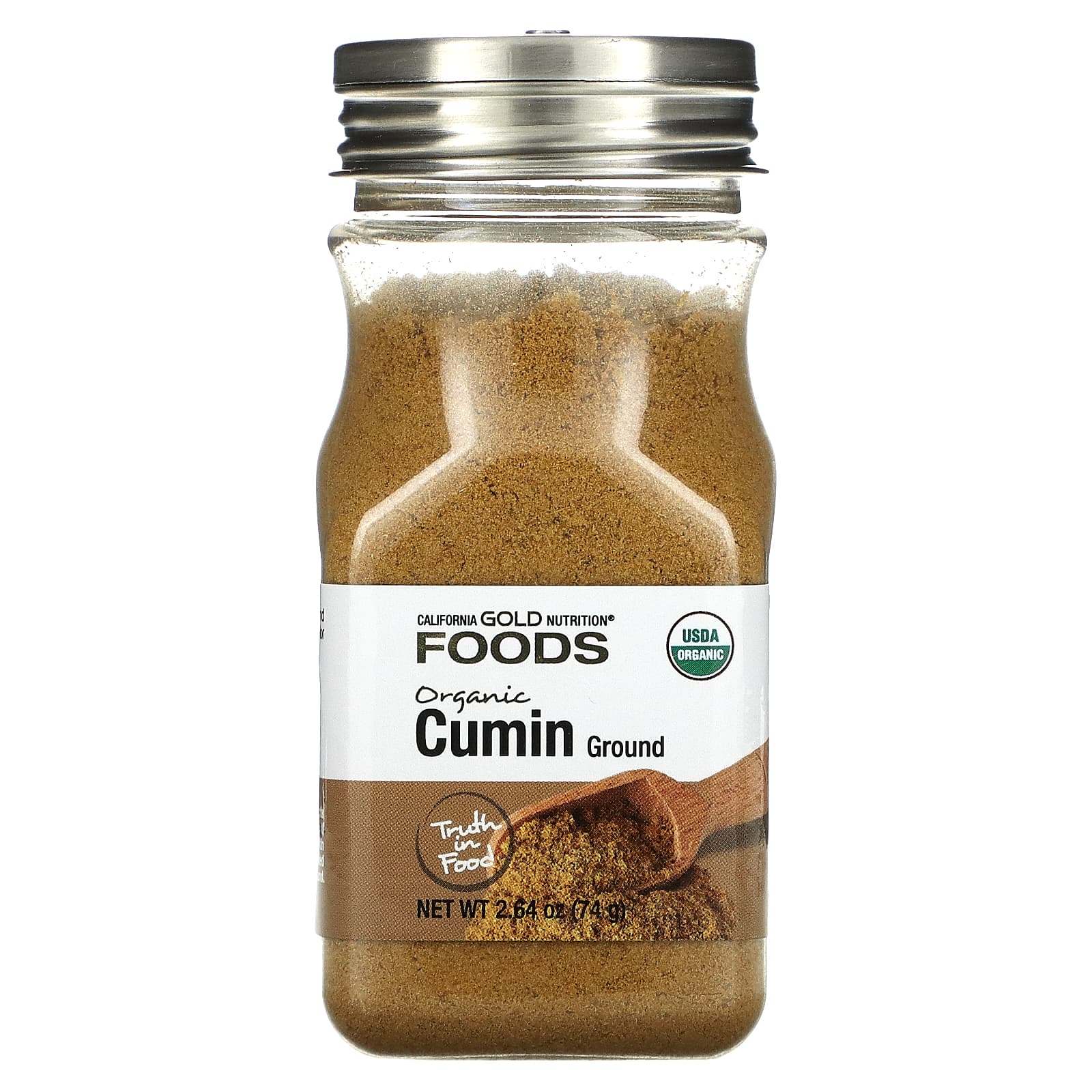 California Gold Nutrition Organic Cumin, 2.64 oz (74g) - Non-GMO & Gluten-Free - Image 1
