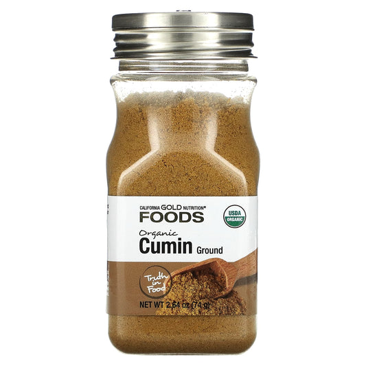 California Gold Nutrition Organic Cumin, 2.64 oz (74g) - Non-GMO & Gluten-Free - Image 1