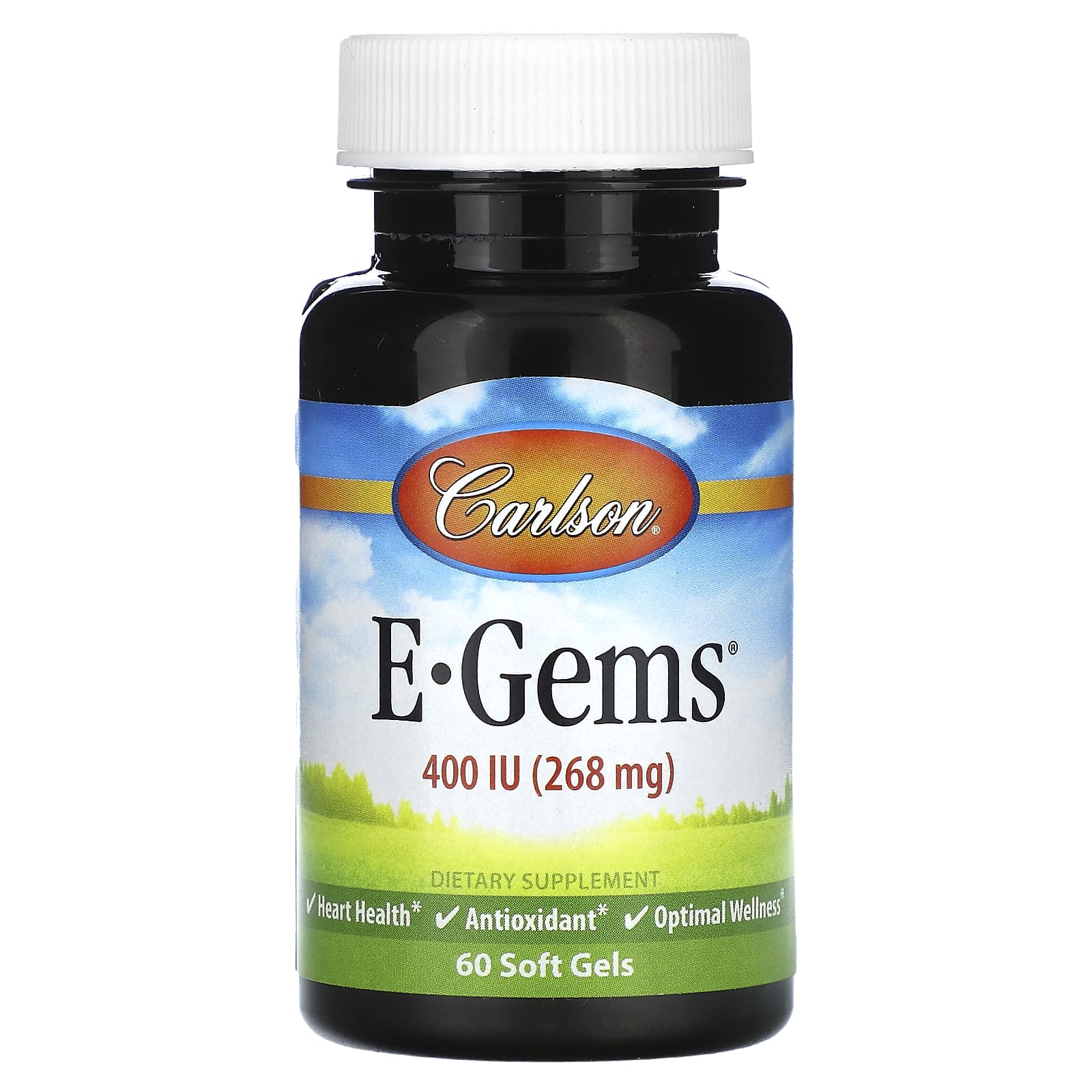 Carlson Vitamin E 400 IU, Natural Antioxidant for Heart Health - Image 1