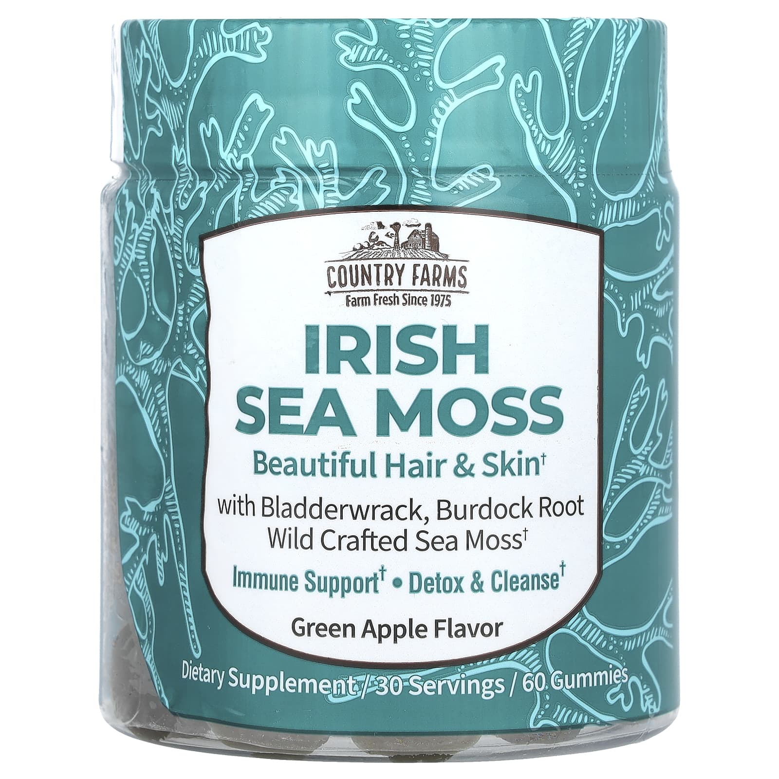 Irish Sea Moss Gummies by Country Farms for Hair, Skin, and Immune Support - Image 1
