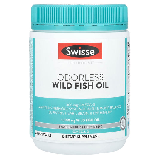 Swisse, Ultiboost®, Odorless Wild Fish Oil, 1,000 mg, 400 Softgels - Image 1