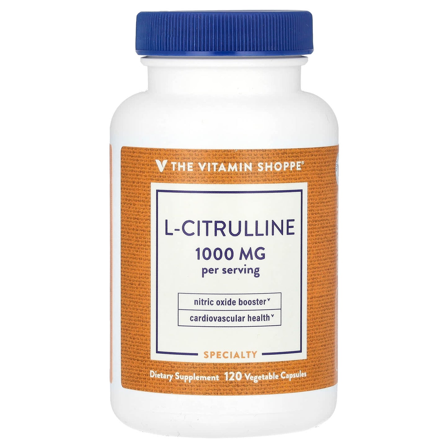 The Vitamin Shoppe, L-Citrulline, 120 Vegetable Capsules (500 mg per Capsule) - Image 1