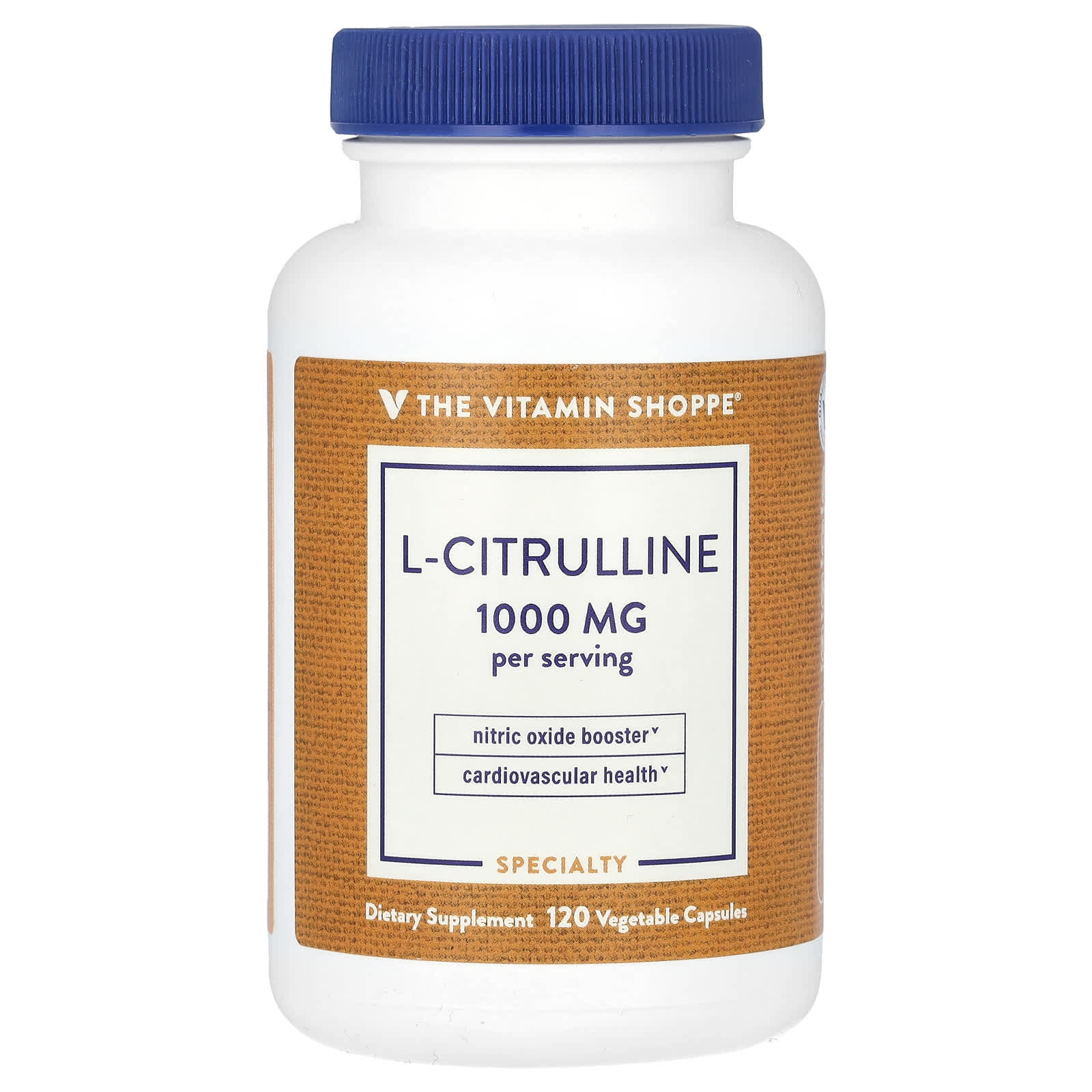 The Vitamin Shoppe, L-Citrulline, 120 Vegetable Capsules (500 mg per Capsule) - Image 1