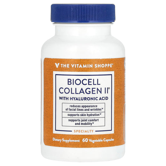 The Vitamin Shoppe, BioCell Collagen II With Hyaluronic Acid, 60 Vegetable Capsules - Image 1