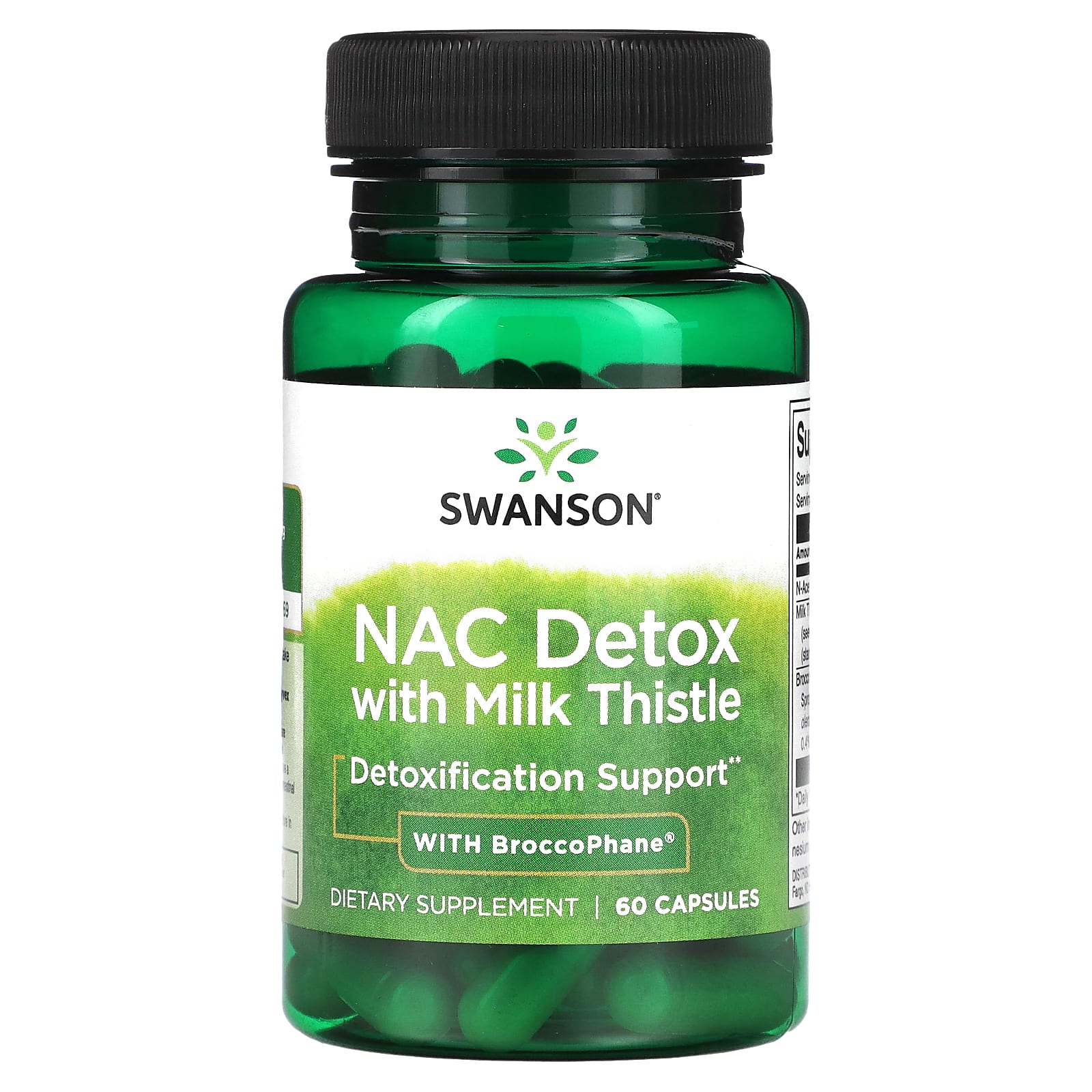 Swanson, NAC Detox with Milk Thistle with BroccoPhane, 60 Capsules - Image 1