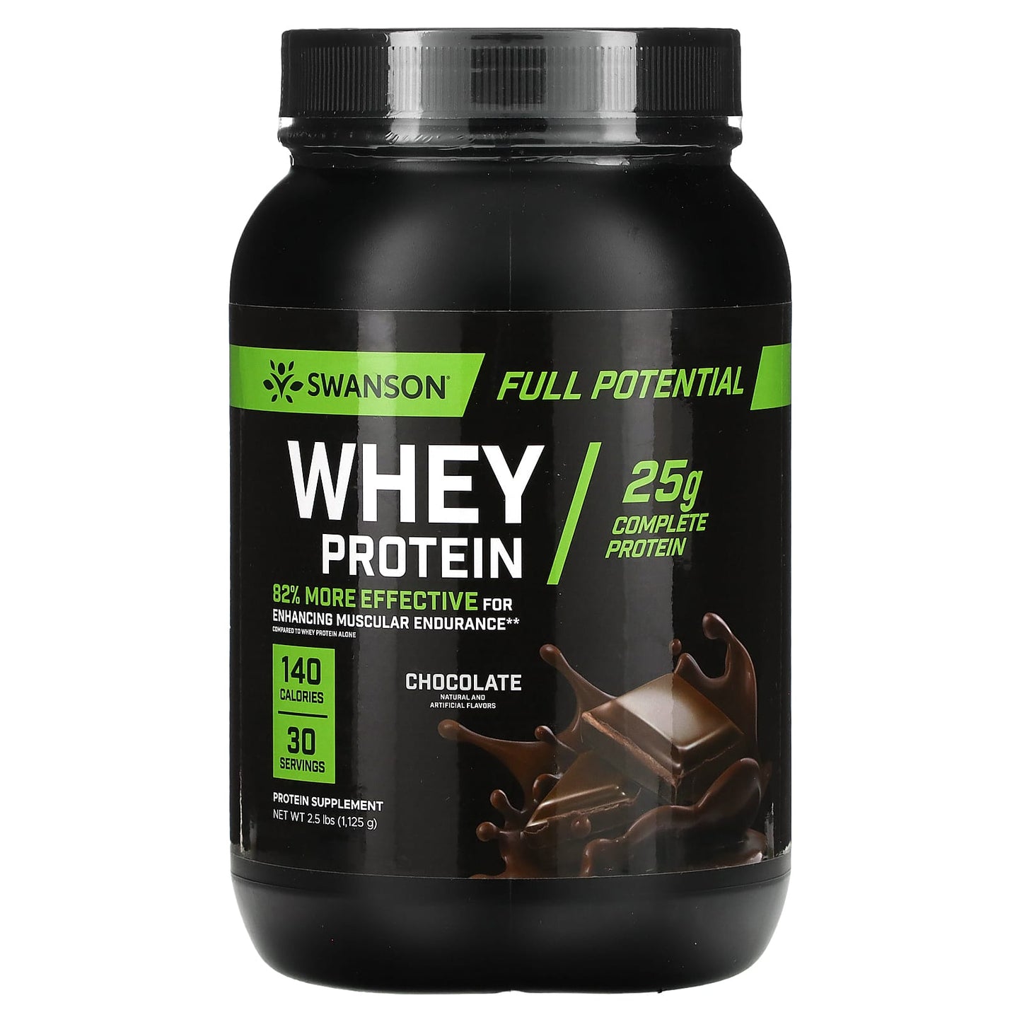 Swanson, Whey Protein, Chocolate, 2.5 lbs (1,125 g) - Image 1