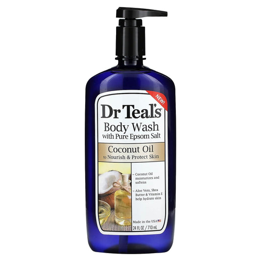 Coconut Oil Body Wash with Epsom Salt by Dr. Teal's - 24 fl oz - Image 1