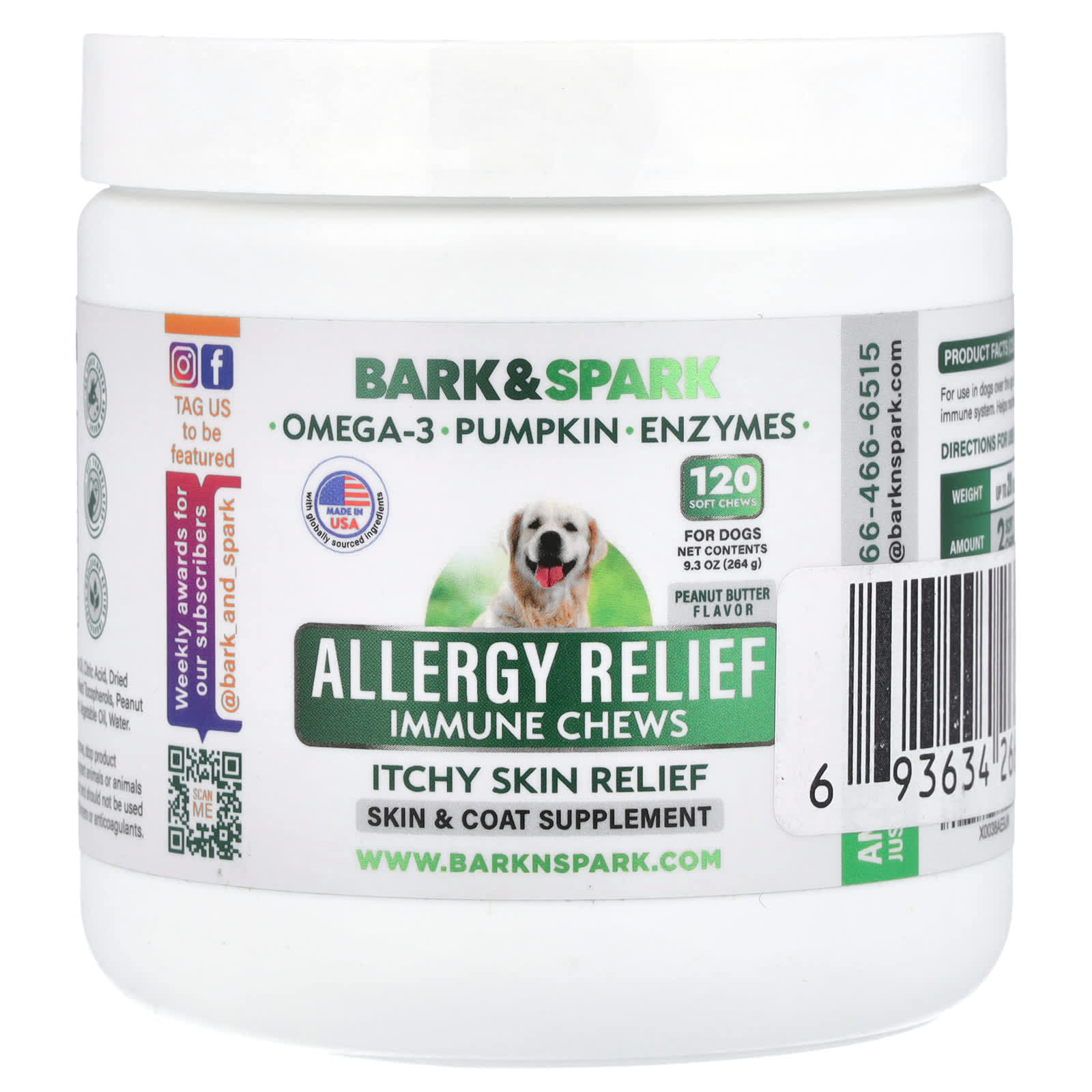 Peanut Butter Allergy Relief Chews for Dogs | Immune Support - Image 1