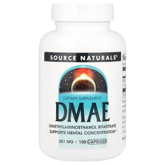 Source Naturals, DMAE , 351 mg, 100 Capsules - Image 1