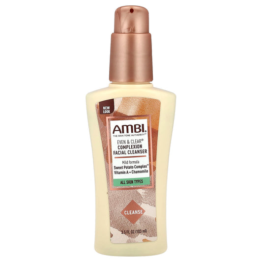 Even & Clear Complexion Facial Cleanser by AMBI, Fragrance Free, 3.5 fl oz - Image 1
