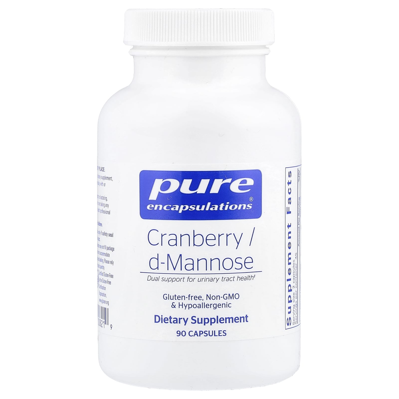 Pure Encapsulations, Cranberry/D-Mannose, 90 Capsules - Image 1