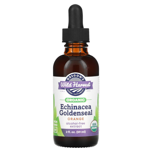 Oregon's Wild Harvest, Organic Echinacea Goldenseal, Orange, 2 fl oz (59 ml) - Image 1