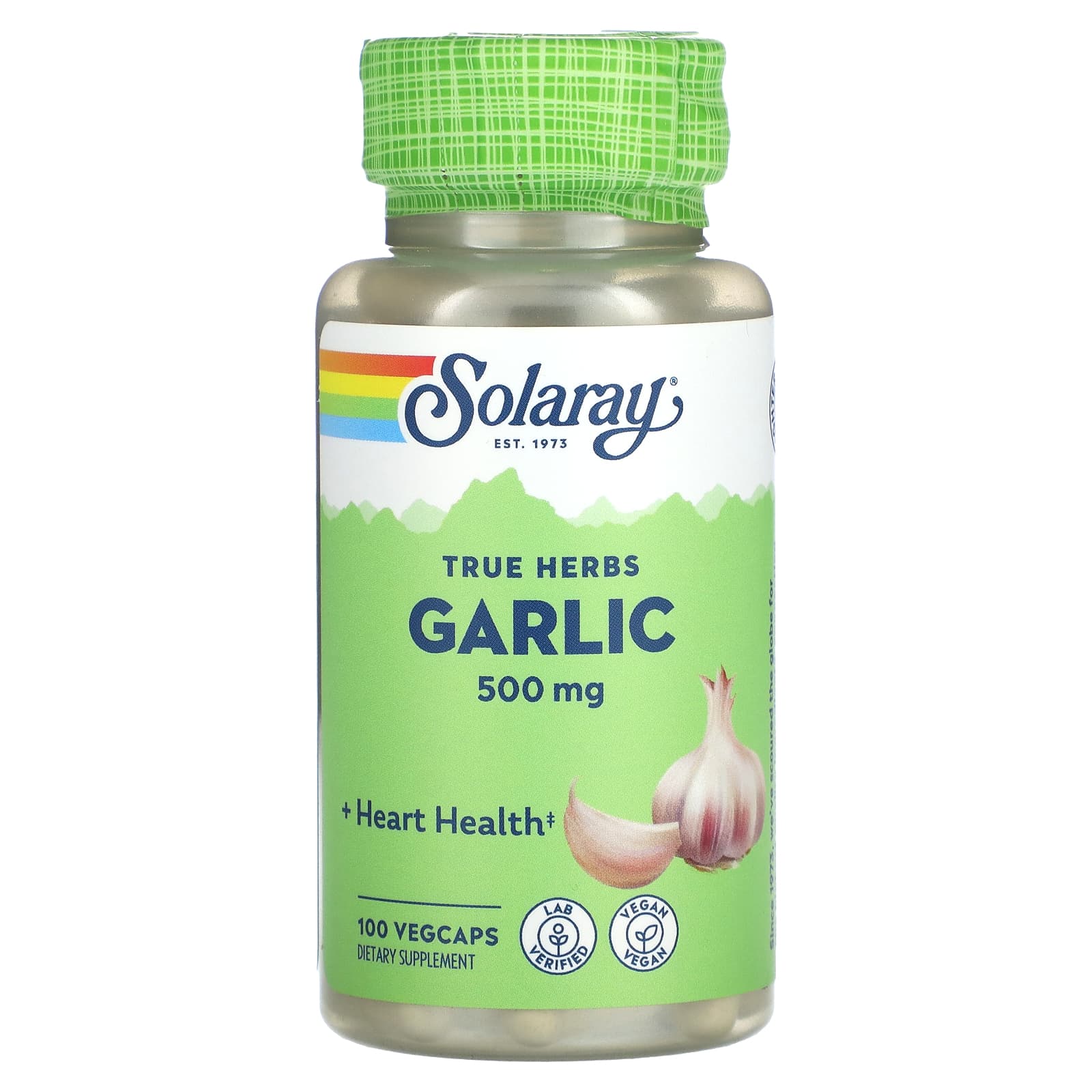 Solaray, True Herbs, Garlic, 500 mg, 100 VegCaps - Image 1