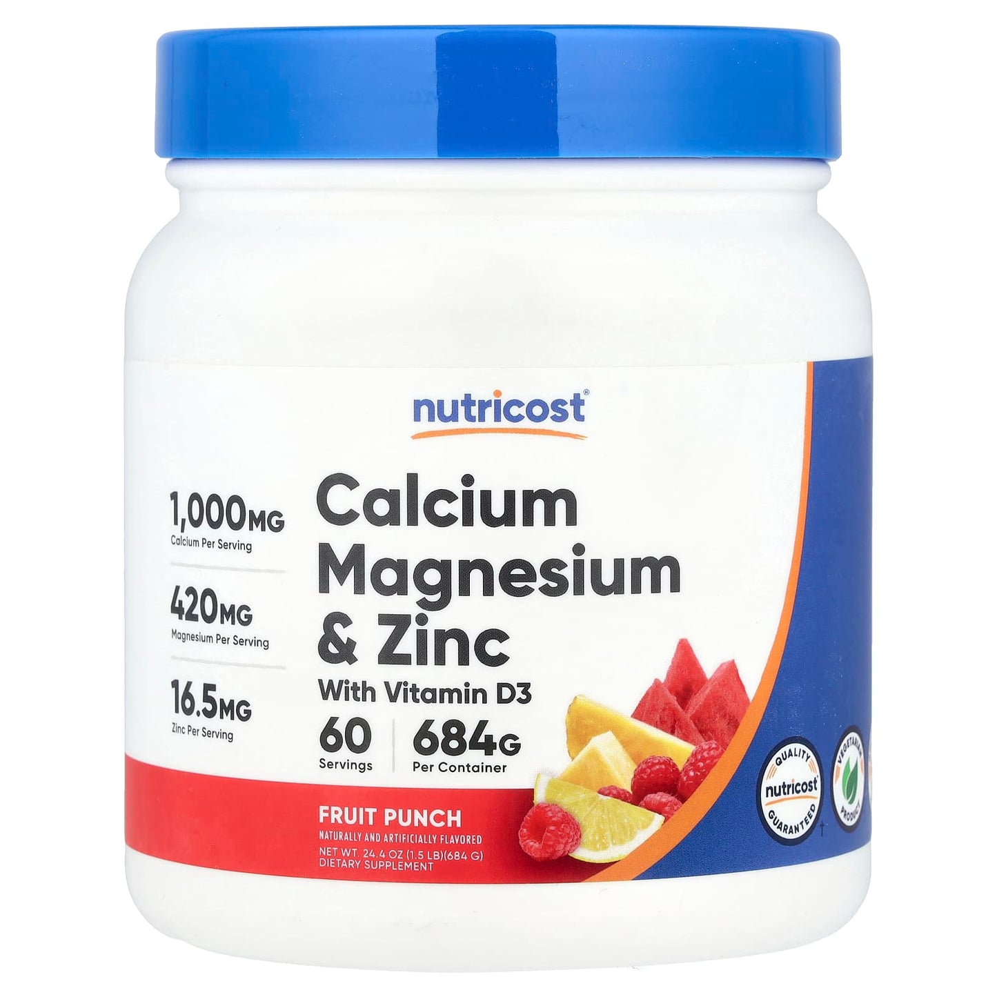 Nutricost, Calcium Magnesium & Zinc with Vitamin D3, 24.4 oz (684 g) - Image 1