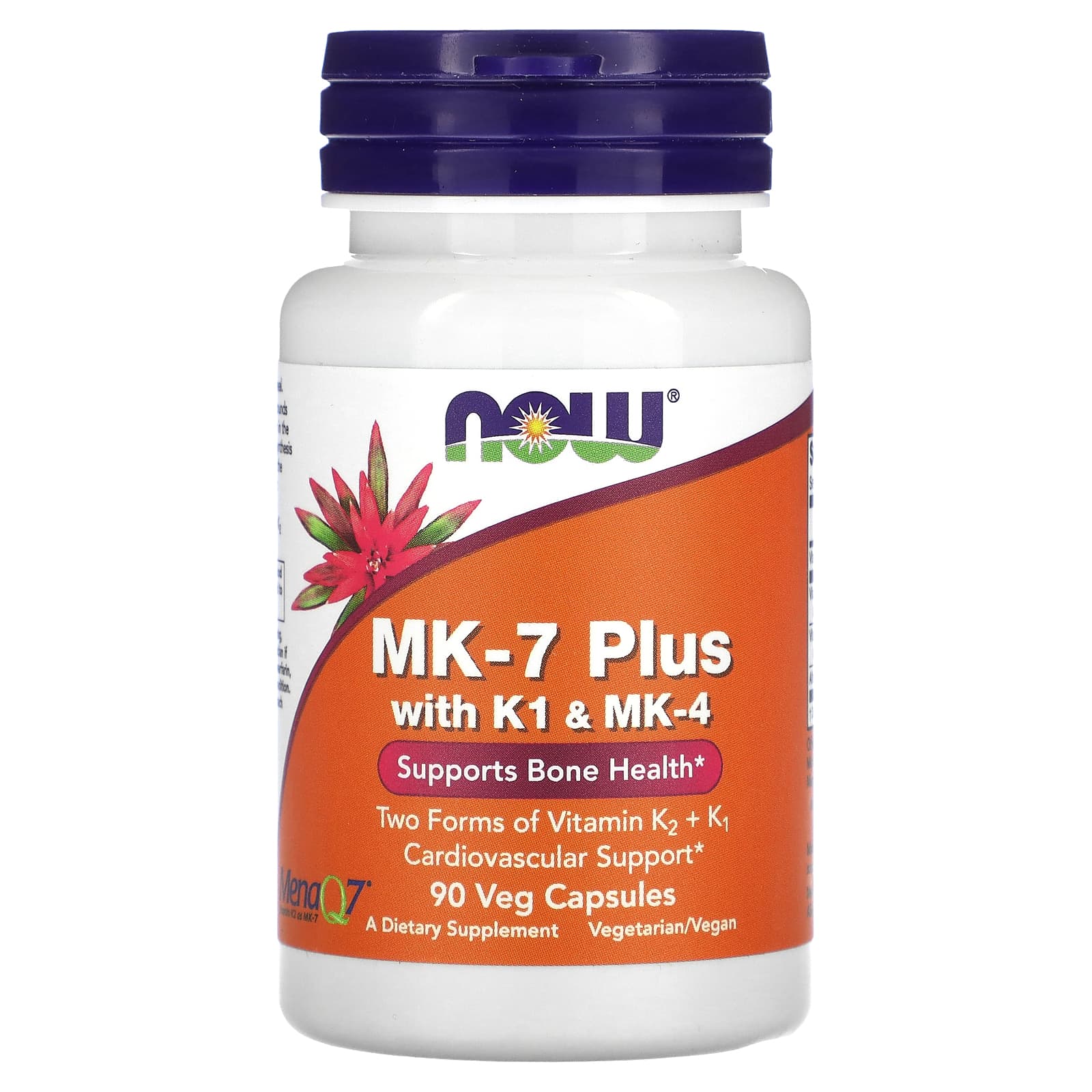 NOW Foods, MK-7 Plus with K1 & MK-4, 90 Veg Capsules - Image 1