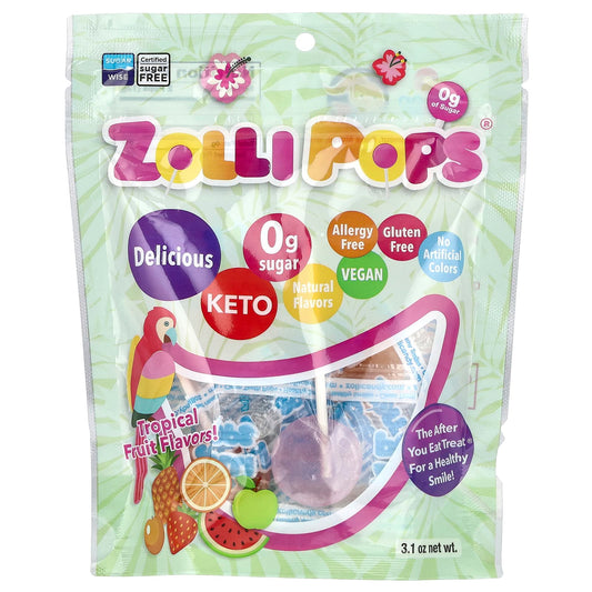 Zollipops, Original Clean Teeth Candy®, Tropical Fruit Flavors, 3.1 oz - Image 1