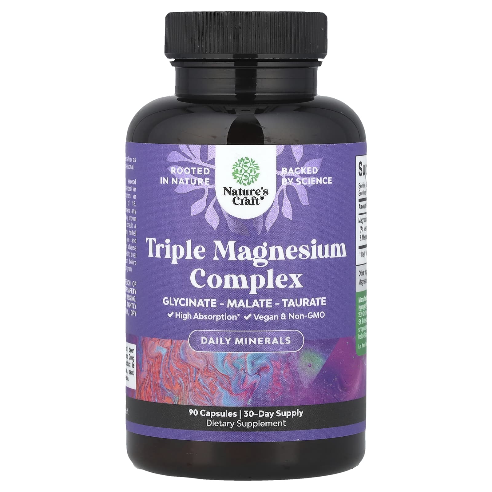 Nature's Craft, Triple Magnesium Complex, 90 Capsules (133 mg per Capsule) - Image 1