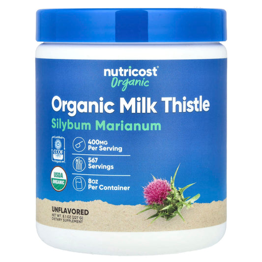 Nutricost, Organic Milk Thistle, Unflavored, 8.1 oz (227 g) - Image 1