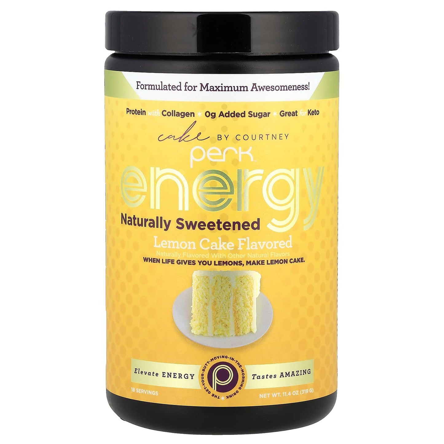 Perk Energy, Lemon Cake, 11.4 oz (319 g) - Image 1