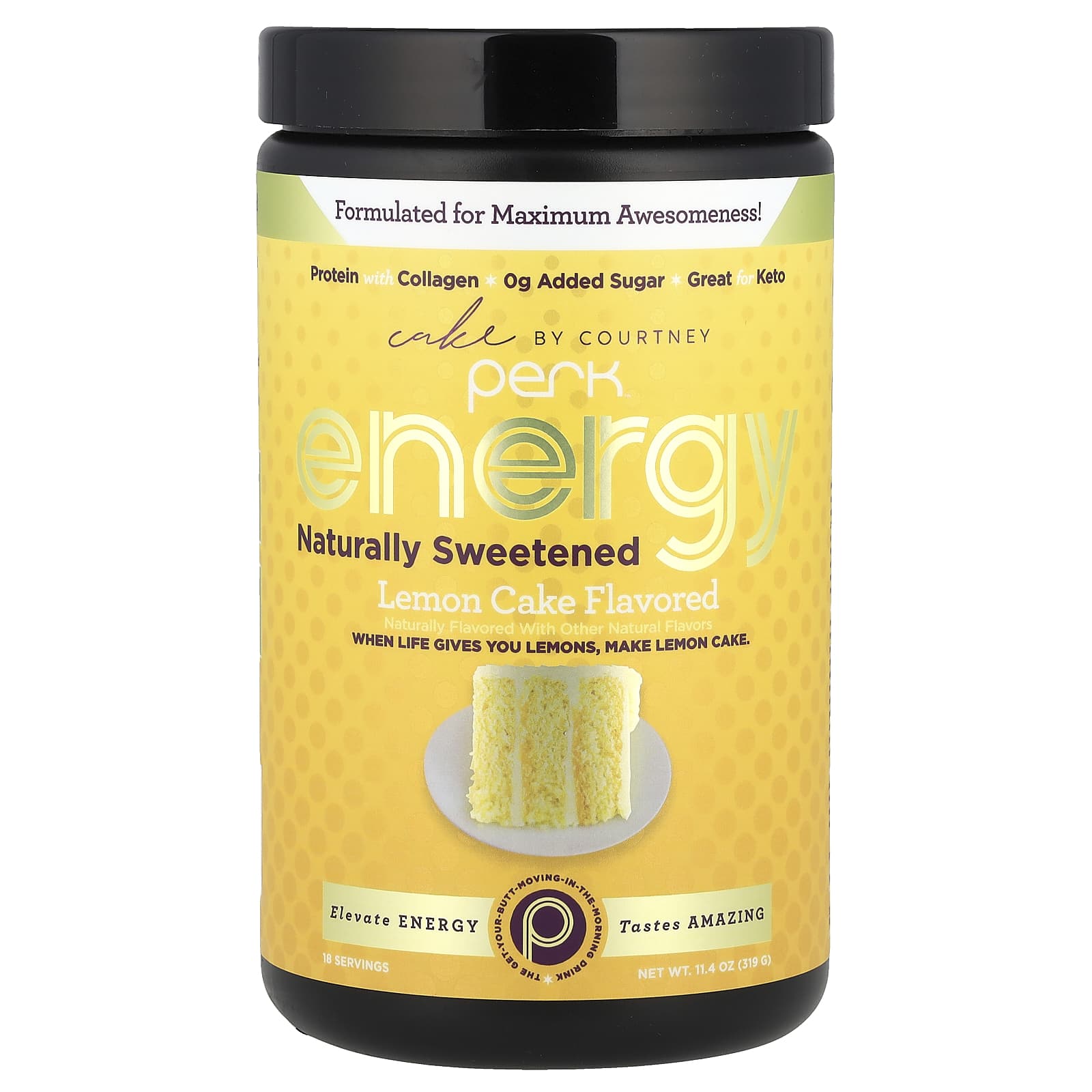 Perk Energy, Lemon Cake, 11.4 oz (319 g) - Image 1