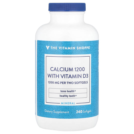 The Vitamin Shoppe, Calcium1200 With Vitamin D3, 240 Softgels - Image 1