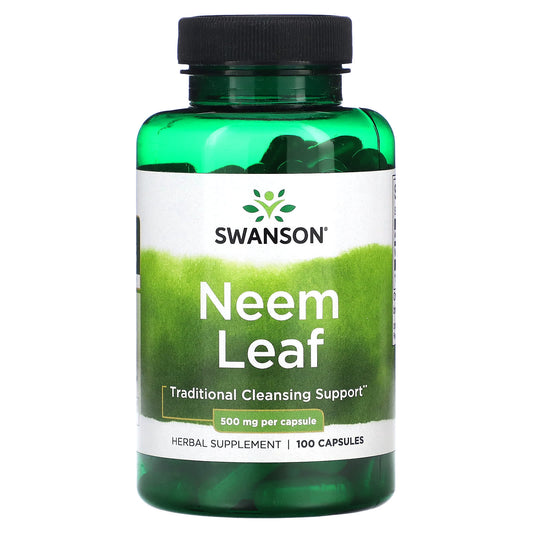 Swanson, Neem Leaf, 500 mg, 100 Capsules - Image 1