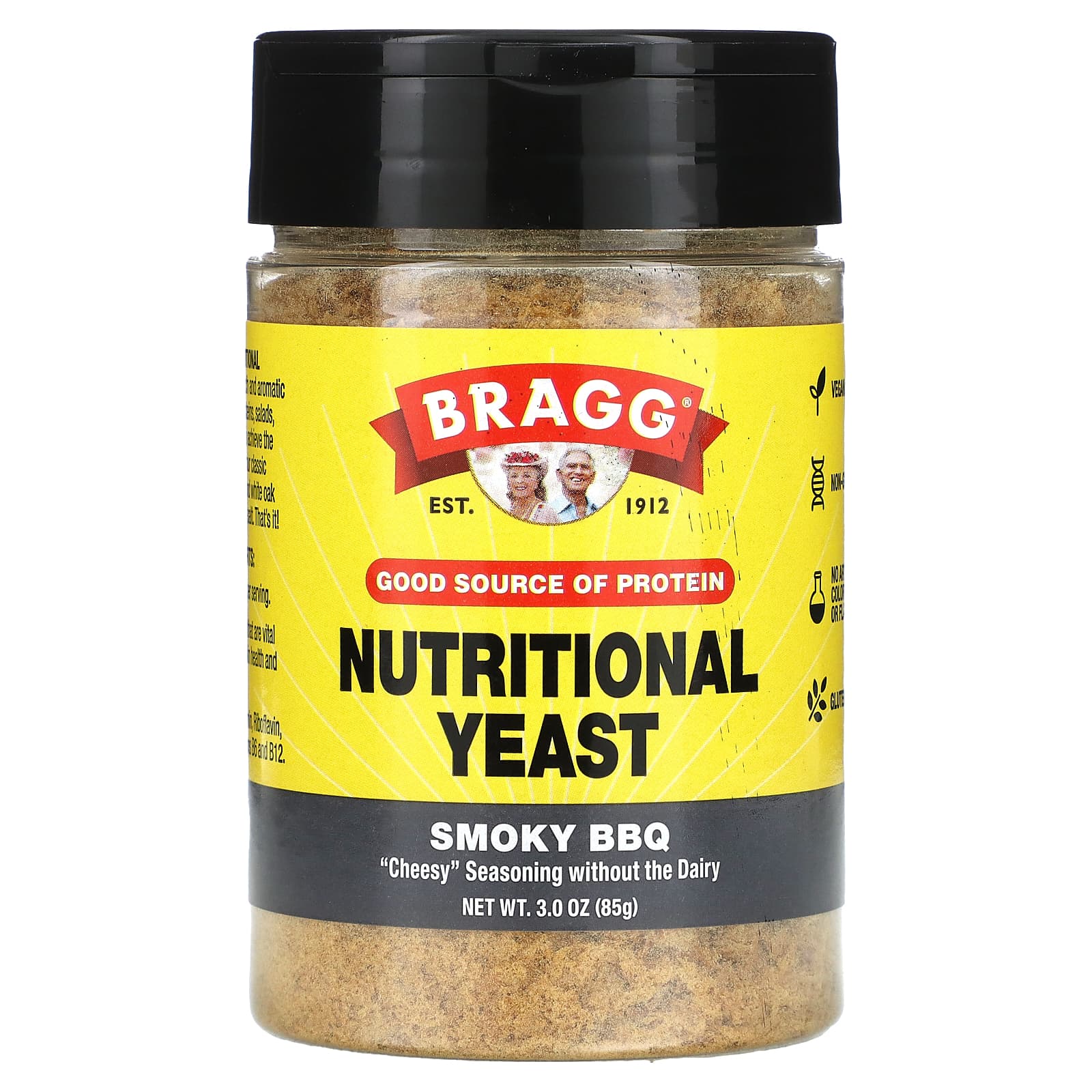 Smoky BBQ Nutritional Yeast Seasoning by Bragg - Vegan, Gluten Free, 3 oz - Image 1