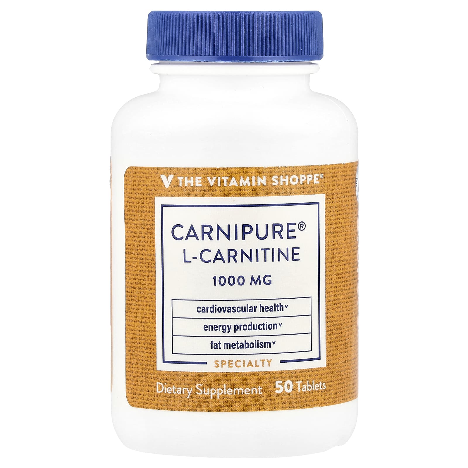 The Vitamin Shoppe, Carnipure® L-Carnitine, 1,000 mg, 50 Tablets - Image 1