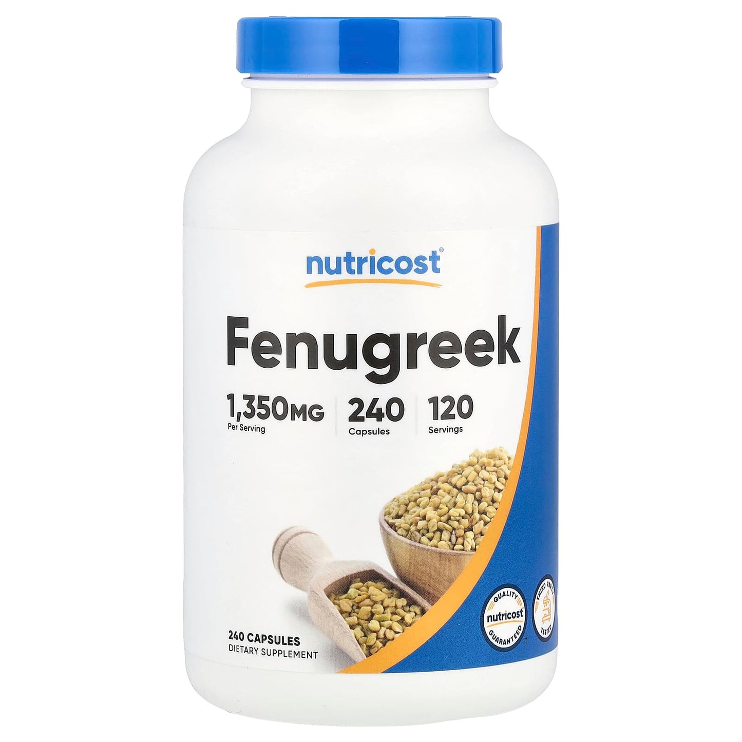 Nutricost, Fenugreek, 240 Capsules (675 mg per Capsule) - Image 1
