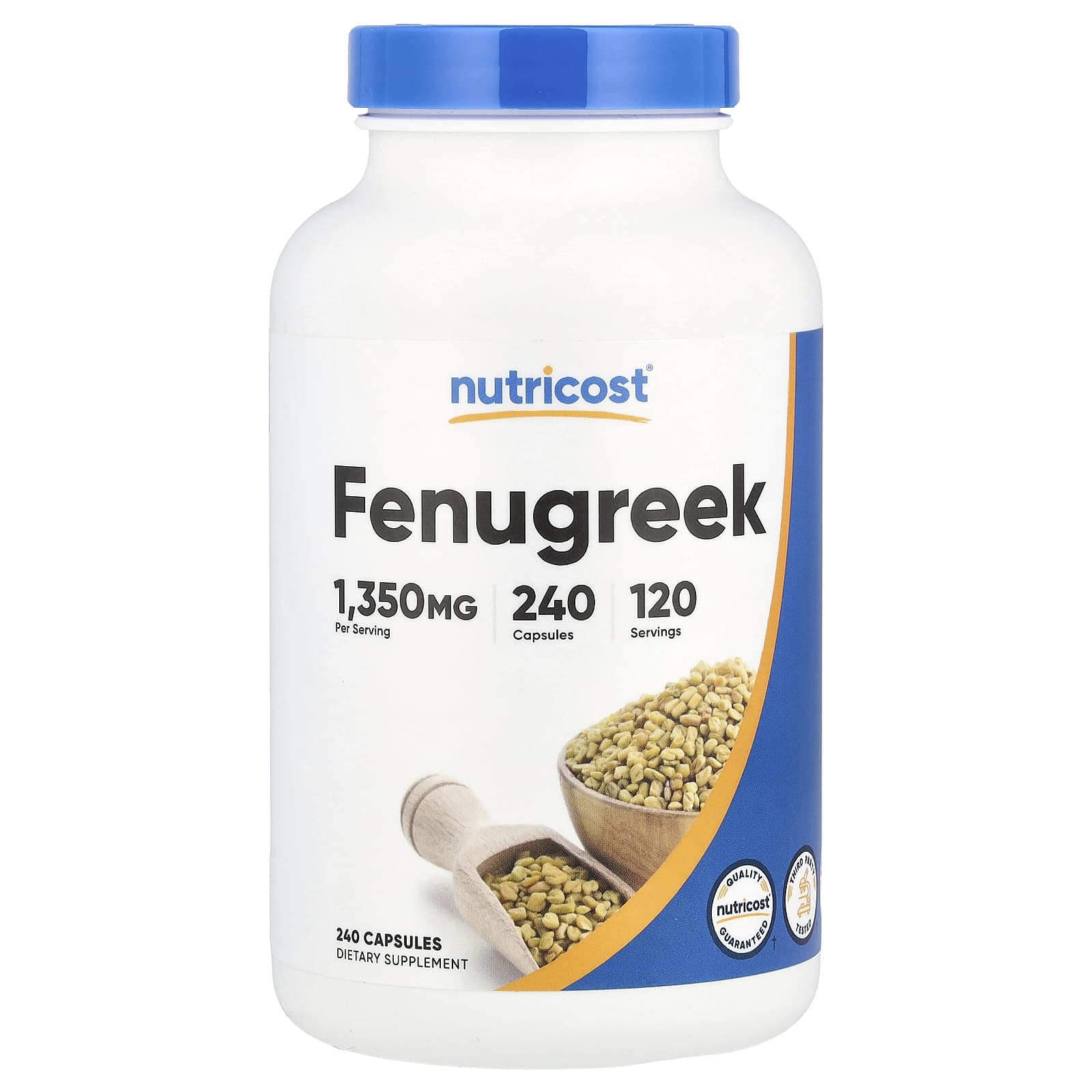 Nutricost, Fenugreek, 240 Capsules (675 mg per Capsule) - Image 1