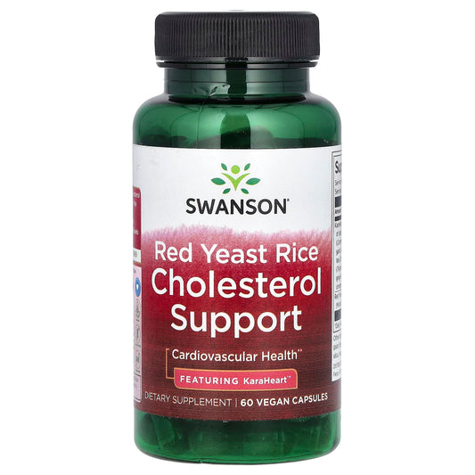 Swanson, Red Yeast Rice Cholesterol Support, 60 Vegan Capsules - Image 1