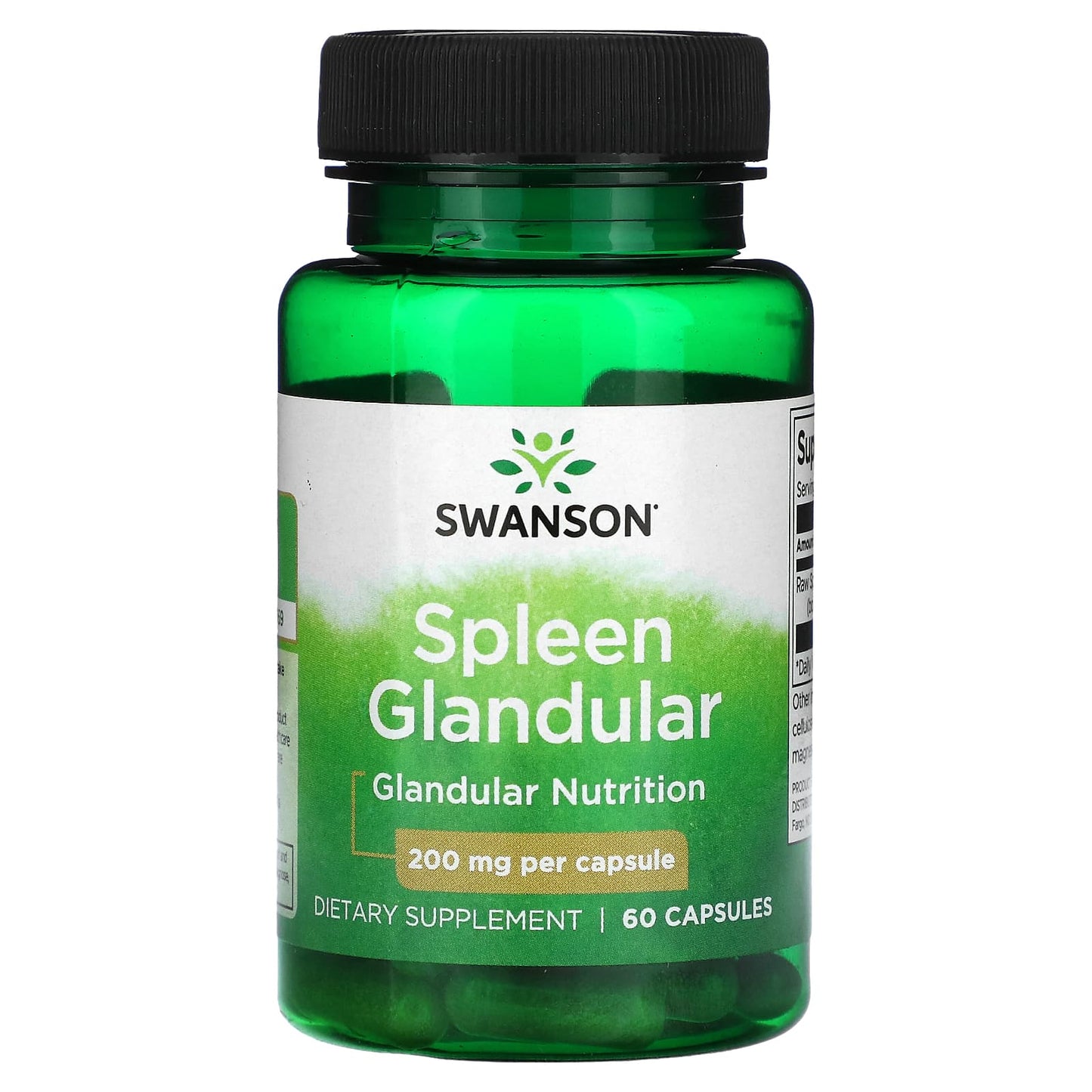 Swanson, Spleen Glandular, 200 mg , 60 Capsules - Image 1