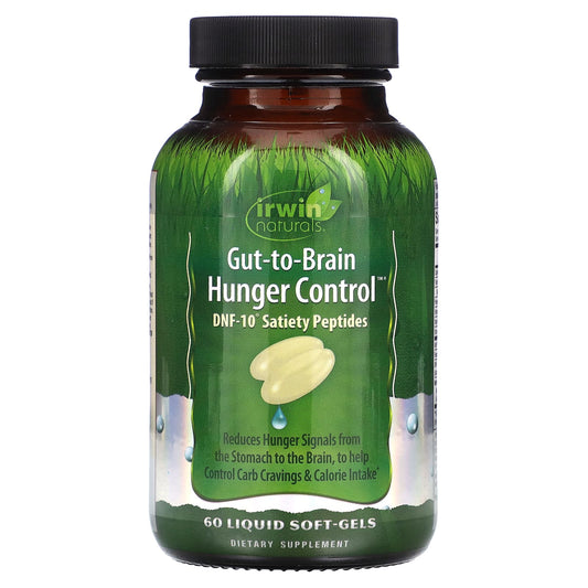 Irwin Naturals Gut-to-Brain Hunger Control 60 Liquid Soft-Gels for Weight Loss - Image 1