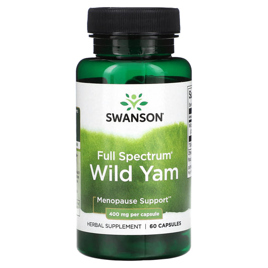 Swanson, Full Spectrum, Wild Yam, 400 mg, 60 Capsules - Image 1